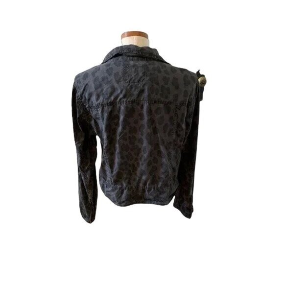 Blank NYC Gray Leopard Print Tencel Moto Jacket - Picture 7 of 9